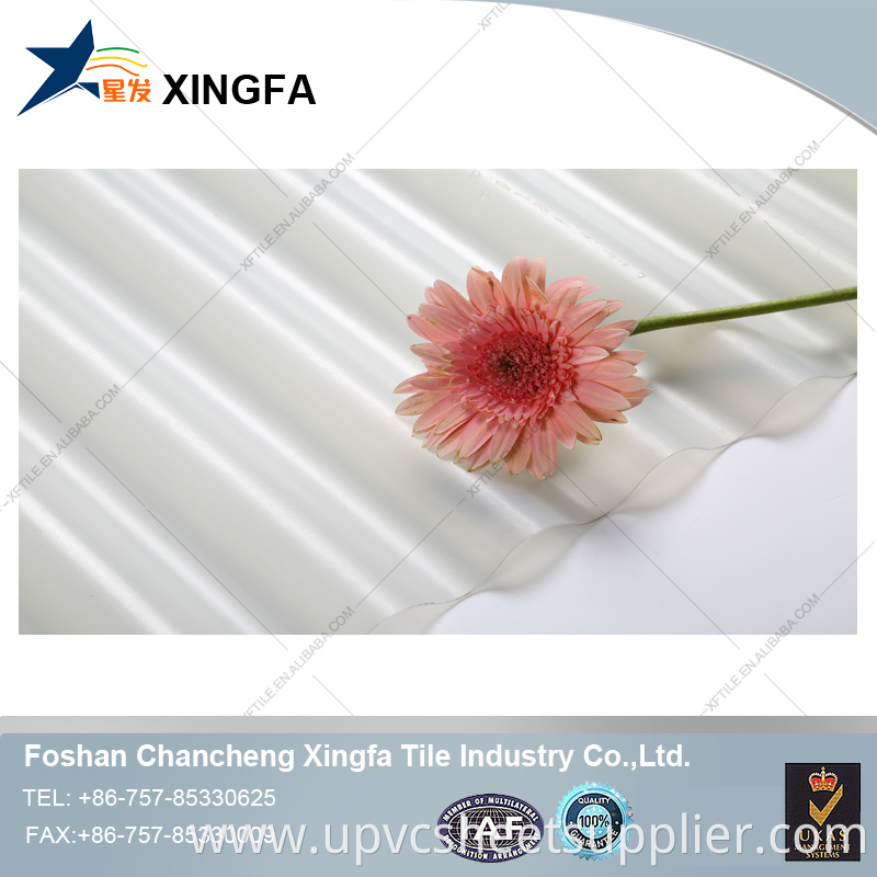UPVC/PVC transparent plastic roofing sheet/ roofing tile